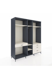 Kronos Dolap 7 Raflı 4 Çekmeceli 3 Askılı 220x59x243 Antrasit-Aytaşı/Aytaşı