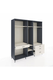 Kronos Dolap 7 Raflı 4 Çekmeceli 3 Askılı 220x59x243 Antrasit-Aytaşı/Aytaşı