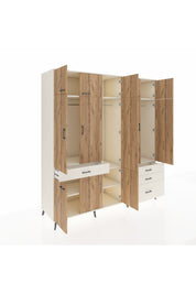 Kronos Dolap 8 Raflı 4 Çekmeceli 3 Askılı 220x59x243 Aytaşı-Çam/Aytaşı