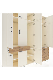 Kronos Dolap 8 Raflı 4 Çekmeceli 3 Askılı 220x59x243 Aytaşı-Aytaşı/Çam