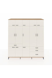 Kronos Dolap 8 Raflı 4 Çekmeceli 3 Askılı 220x59x243 Çam-Aytaşı/Aytaşı