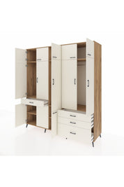 Kronos Dolap 8 Raflı 4 Çekmeceli 3 Askılı 220x59x243 Çam-Aytaşı/Aytaşı