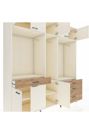 Kronos Dolap 8 Raflı 4 Çekmeceli 3 Askılı 220x59x243 Aytaşı-Aytaşı/Çam