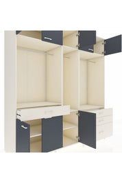 Kronos Dolap 8 Raflı 4 Çekmeceli 3 Askılı 220x59x243 Aytaşı-Antrasit/Aytaşı