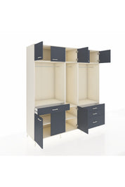 Kronos Dolap 8 Raflı 4 Çekmeceli 3 Askılı 220x59x243 Aytaşı-Antrasit/Antrasit