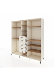 Kronos Dolap 10 Raflı 6 Çekmeceli 3 Askılı 220x59x243 Aytaşı-Çam/Aytaşı