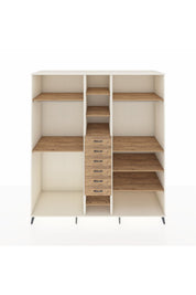 Kronos Dolap 10 Raflı 6 Çekmeceli 3 Askılı 220x59x243 Aytaşı-Çam/Çam