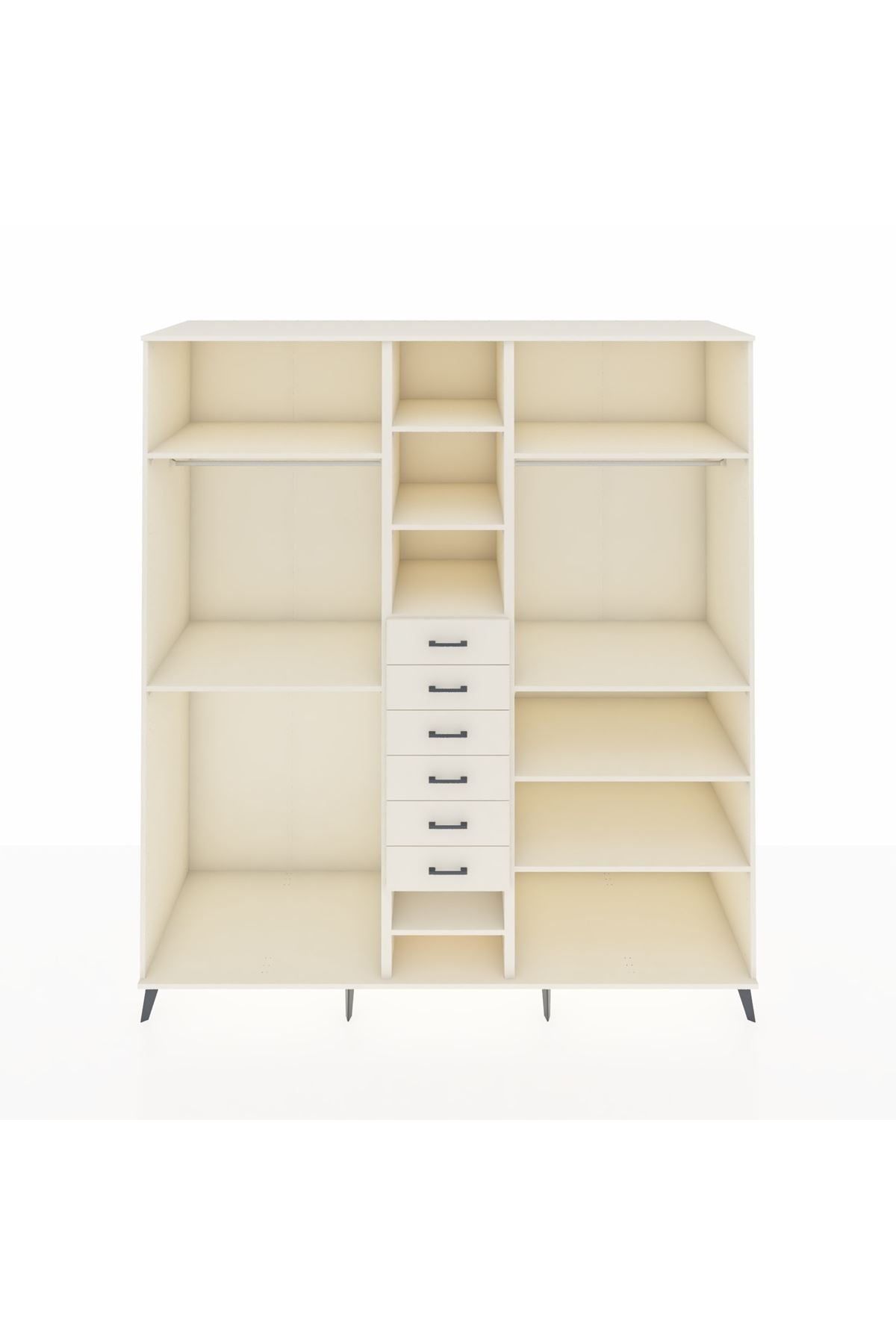 Kronos Dolap 10 Raflı 6 Çekmeceli 3 Askılı 220x59x243 Aytaşı-Aytaşı/Aytaşı