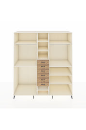 Kronos Dolap 10 Raflı 6 Çekmeceli 3 Askılı 220x59x243 Aytaşı-Aytaşı/Çam