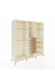 Kronos Dolap 10 Raflı 6 Çekmeceli 3 Askılı 220x59x243 Aytaşı-Aytaşı/Çam