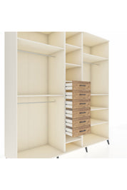 Kronos Dolap 10 Raflı 6 Çekmeceli 3 Askılı 220x59x243 Aytaşı-Aytaşı/Çam