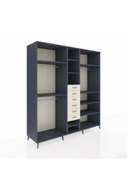 Kronos Dolap 10 Raflı 6 Çekmeceli 3 Askılı 220x59x243 Antrasit-Antrasit/Aytaşı