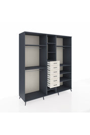 Kronos Dolap 10 Raflı 6 Çekmeceli 3 Askılı 220x59x243 Antrasit-Antrasit/Aytaşı