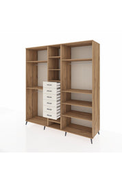 Kronos Dolap 10 Raflı 6 Çekmeceli 3 Askılı 220x59x243 Çam-Çam/Aytaşı