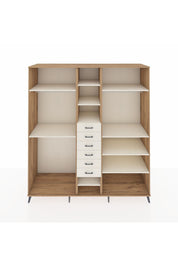 Kronos Dolap 10 Raflı 6 Çekmeceli 3 Askılı 220x59x243 Çam-Aytaşı/Aytaşı