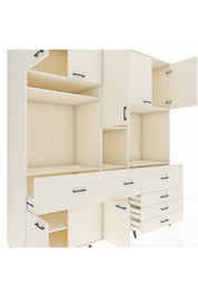 Kronos Dolap 10 Raflı 6 Çekmeceli 8 Kapaklı 220x59x243 Aytaşı-Aytaşı/Aytaşı