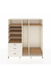 Kronos Dolap 9 Raflı 3 Çekmeceli 3 Askılı 220x59x243 Aytaşı-Çam/Aytaşı