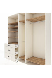 Kronos Dolap 9 Raflı 3 Çekmeceli 3 Askılı 220x59x243 Aytaşı-Çam/Aytaşı