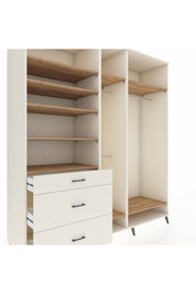 Kronos Dolap 9 Raflı 3 Çekmeceli 3 Askılı 220x59x243 Aytaşı-Çam/Aytaşı