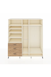 Kronos Dolap 9 Raflı 3 Çekmeceli 3 Askılı 220x59x243 Aytaşı-Aytaşı/Çam