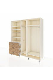 Kronos Dolap 9 Raflı 3 Çekmeceli 3 Askılı 220x59x243 Aytaşı-Aytaşı/Çam