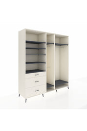 Kronos Dolap 9 Raflı 3 Çekmeceli 3 Askılı 220x59x243 Aytaşı-Antrasit/Aytaşı