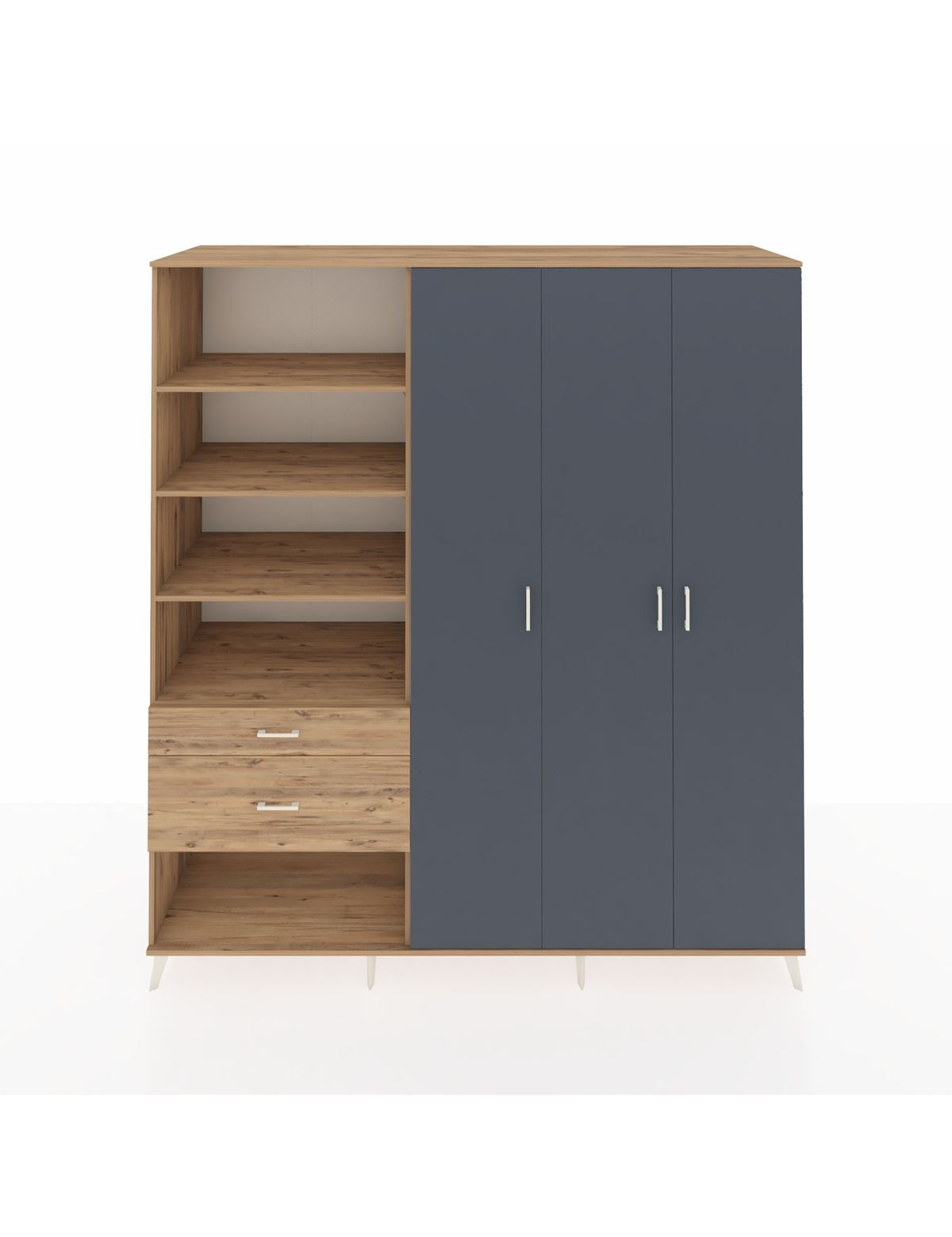 Kronos Dolap 16 Raflı 2 Çekmeceli 3 Kapaklı 220x59x243 - S784M041V27C