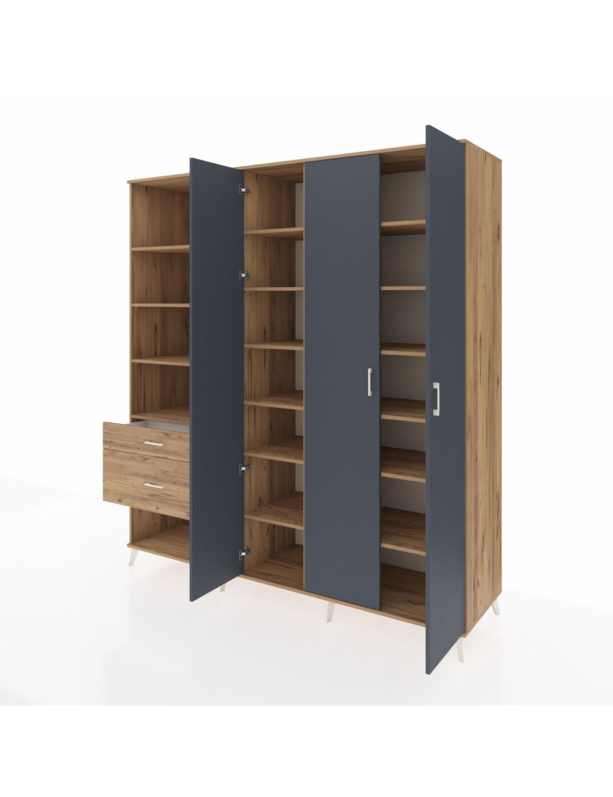 Kronos Dolap 16 Raflı 2 Çekmeceli 3 Kapaklı 220x59x243 - S784M041V27C