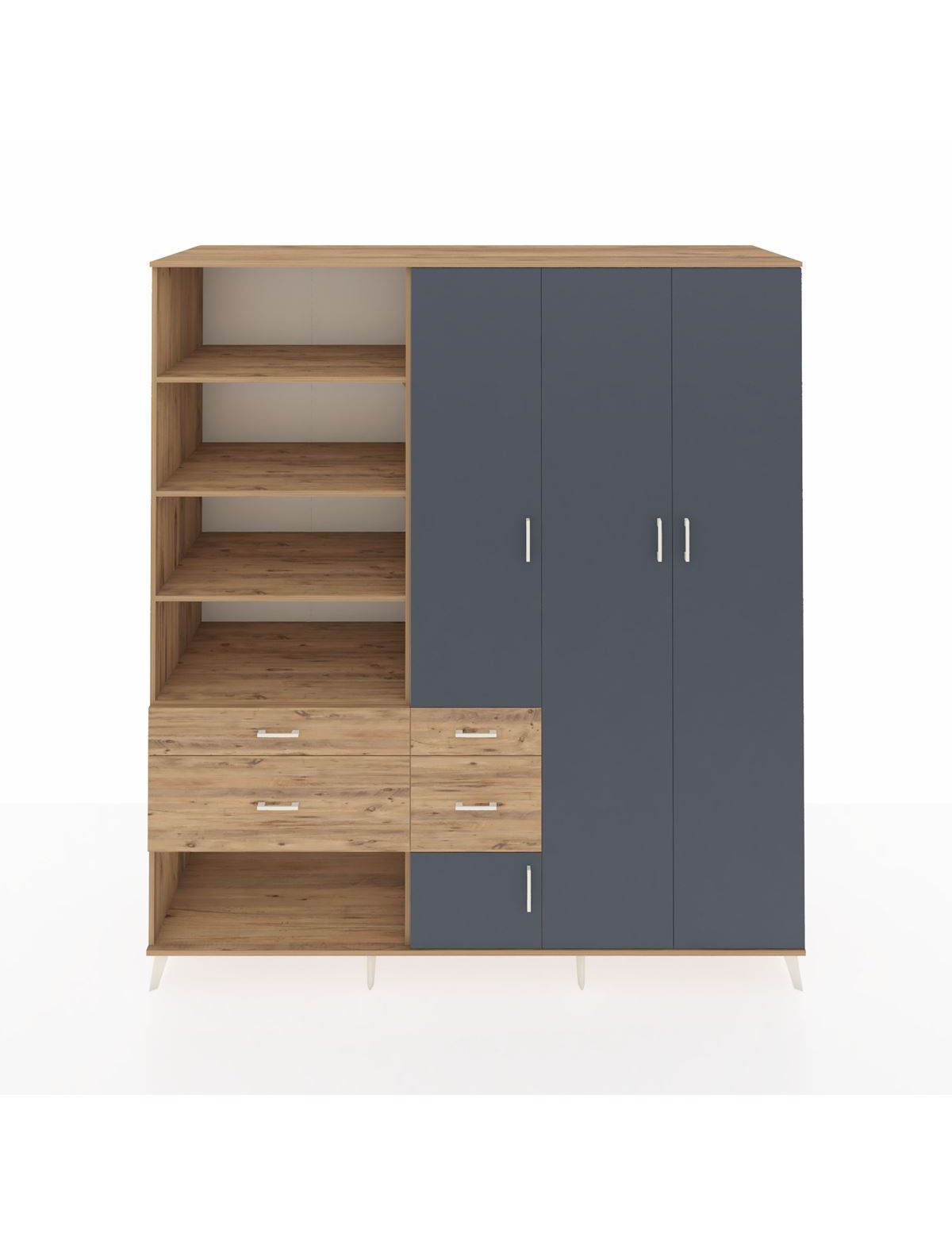 Kronos Dolap 14 Raflı 4 Çekmeceli 4 Kapaklı 220x59x243 - S784M042V27C