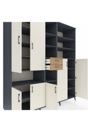 Kronos Dolap 17 Raflı 2 Çekmeceli 7 Kapaklı 220x59x243 - S784M045V15C
