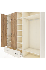 Kronos Dolap 12 Raflı 2 Çekmeceli 2 Askılı 220x59x243 - S784M046V01C