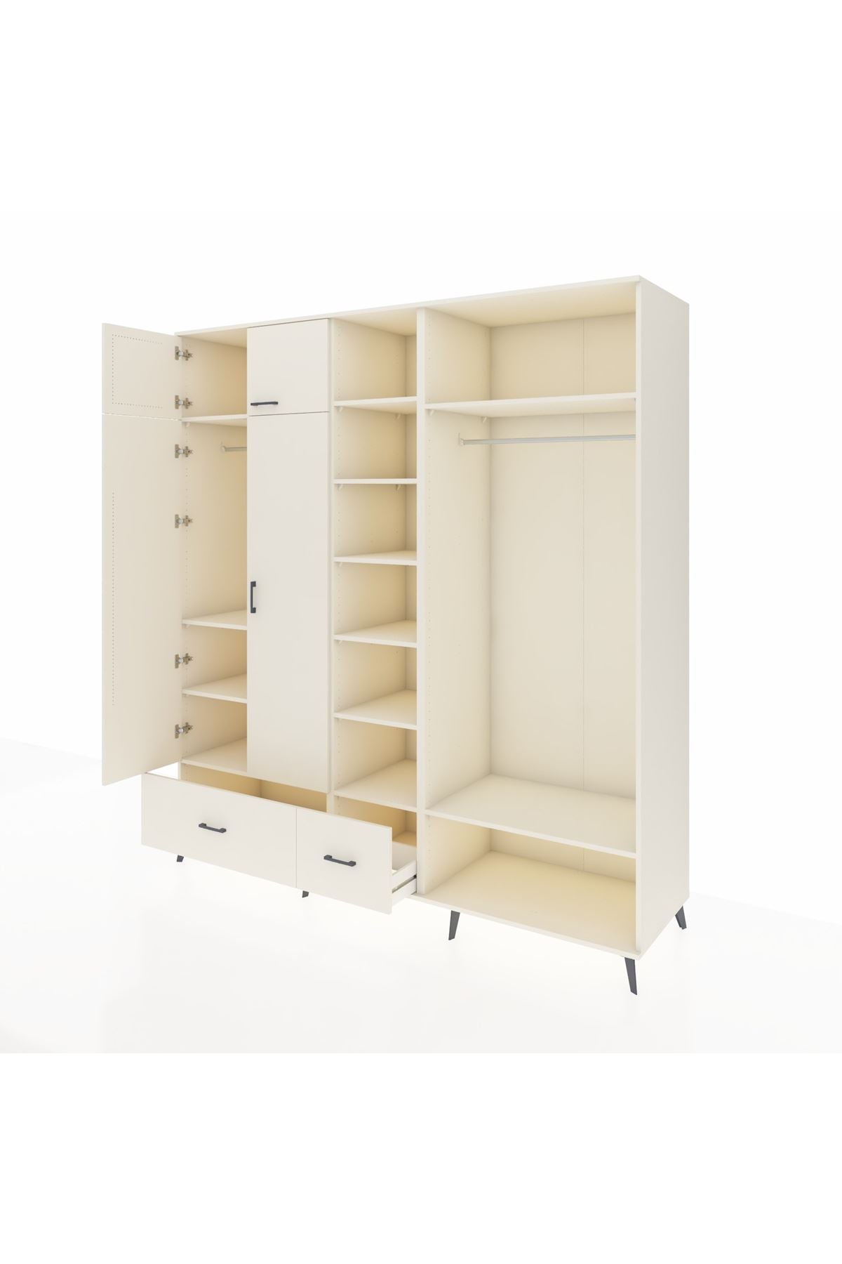 Kronos Dolap 12 Raflı 2 Çekmeceli 2 Askılı 220x59x243 - S784M046V04C