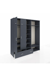 Kronos Dolap 12 Raflı 2 Çekmeceli 2 Askılı 220x59x243 - S784M046V17C