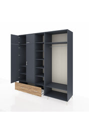 Kronos Dolap 12 Raflı 2 Çekmeceli 2 Askılı 220x59x243 - S784M046V18C
