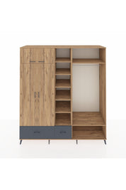 Kronos Dolap 12 Raflı 2 Çekmeceli 2 Askılı 220x59x243 - S784M046V20C