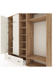 Kronos Dolap 12 Raflı 2 Çekmeceli 2 Askılı 220x59x243 - S784M046V22C
