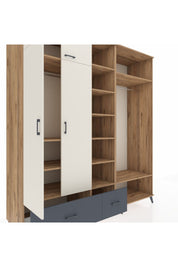 Kronos Dolap 12 Raflı 2 Çekmeceli 2 Askılı 220x59x243 - S784M046V23C