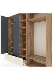 Kronos Dolap 12 Raflı 2 Çekmeceli 2 Askılı 220x59x243 - S784M046V25C