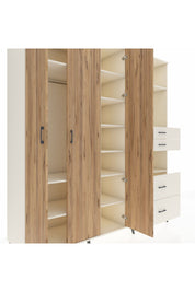 Kronos Dolap 12 Raflı 4 Çekmeceli Tek Askılı 220x59x243 - S784M047V01C