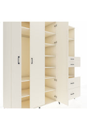 Kronos Dolap 12 Raflı 4 Çekmeceli Tek Askılı 220x59x243 - S784M047V04C