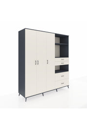 Kronos Dolap 12 Raflı 4 Çekmeceli Tek Askılı 220x59x243 - S784M047V13C