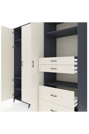 Kronos Dolap 12 Raflı 4 Çekmeceli Tek Askılı 220x59x243 - S784M047V13C