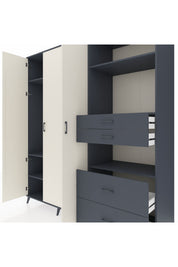 Kronos Dolap 12 Raflı 4 Çekmeceli Tek Askılı 220x59x243 - S784M047V14C