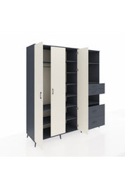 Kronos Dolap 12 Raflı 4 Çekmeceli Tek Askılı 220x59x243 - S784M047V14C