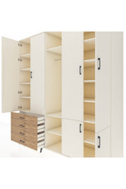 Kronos Dolap 14 Raflı 4 Çekmeceli Tek Askılı 220x59x243 - S784M048V06C