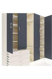 Kronos Dolap 14 Raflı 4 Çekmeceli Tek Askılı 220x59x243 - S784M048V07C