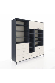 Kronos Dolap 17 Raflı 6 Çekmeceli 3 Kapaklı 220x59x243 - S784M049V13C