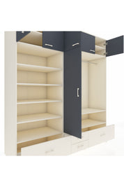 Kronos Dolap 18 Raflı 4 Çekmeceli Tek Askılı 220x59x243 - S784M050V07C
