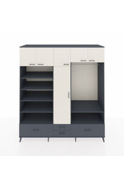Kronos Dolap 18 Raflı 4 Çekmeceli Tek Askılı 220x59x243 - S784M050V14C