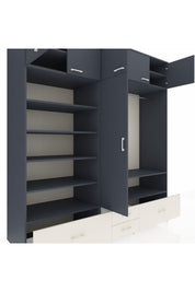 Kronos Dolap 18 Raflı 4 Çekmeceli Tek Askılı 220x59x243 - S784M050V16C